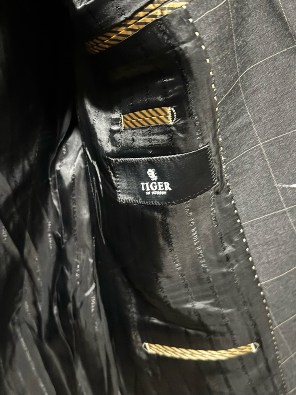 Tiger of Sweden Charcoal I Men’s I Suit Jacket I Windowpane I Size 42 US/52 EU - Picture 7 of 7